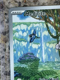 Pokemon TCG Meditite Card 153/142 Sv07 Stellar Crown Rare Illustration - Image 3