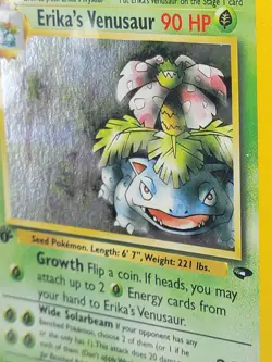 NM! 1st Edition Erika's Venusaur (4/132) Gym Challenge Holo Pokemon Card! - Image 3