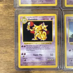 Pokemon TCG Base SHADOWLESS Lot 4 Cards Haunter Gastly Kadabra Abra NM - Image 4