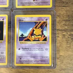Pokemon TCG Base SHADOWLESS Lot 4 Cards Haunter Gastly Kadabra Abra NM - Image 5