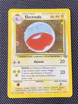 2000 Pokemon ITALIAN Electrode Swirl Holo 2/64 Unlimited Jungle Card LP+ - Image 1