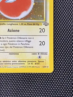 2000 Pokemon ITALIAN Electrode Swirl Holo 2/64 Unlimited Jungle Card LP+ - Image 5