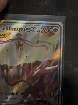 Pokemon Espeon & Deoxys GX TAG TEAM SM240 Promo Full Art Holo Card English - Image 2