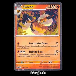 Flareon 013/131 - 2025 Prismatic Evolutions Cosmos Holo Promo Pokemon Card NM - Image 1