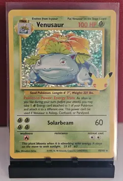 Pokemon TCG Celebrations Venusaur Holo Rare Card #15/102 Classic Collection - Image 1