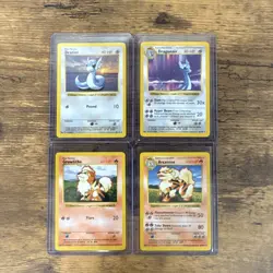 Pokemon TCG Base SHADOWLESS Lot 4 Cards Dratini Dragonair Growlithe Arcanine LP - Image 1