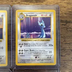 Pokemon TCG Base SHADOWLESS Lot 4 Cards Dratini Dragonair Growlithe Arcanine LP - Image 3