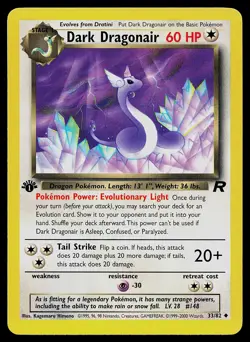 Pokemon Card - Dark Dragonair Team Rocket 33/82 Uncommon 1st Edition - Image 1