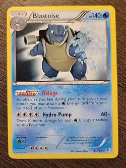 Pokemon TCG Blastoise #31/149 Non-Holo Rare Card Boundaries Crossed 2012 Set - Image 1