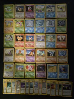 Pokemon TCG Base Set Lot Of 45 Cards (LP, MP And HP) See Photos - Image 1