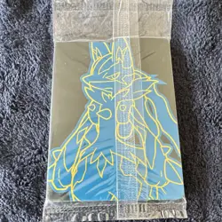 Pokemon Card Sleeves Lucario Black Blue Collectible Pokemon TCG Sealed Pack - Image 2