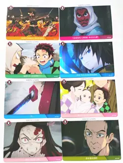 Demon Slayer Anime Trading Cards Lot x8 - Image 1