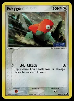 Pokemon Card - Porygon Unseen Forces 69/115 Common Reverse Holo Stamped - Image 1