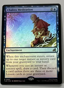 MTG Avatar: TLE Chakra Meditation Enchantment RARE FOIL #0091 - Image 1