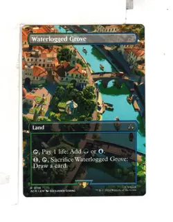 MTG SkeenAB Waterlogged Grove BORDERLESS from ACR. NM. - Image 1