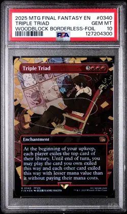 PSA 10 Triple Triad (0340) [Borderless Foil] (NM) - MTG - Final Fantasy - Image 1
