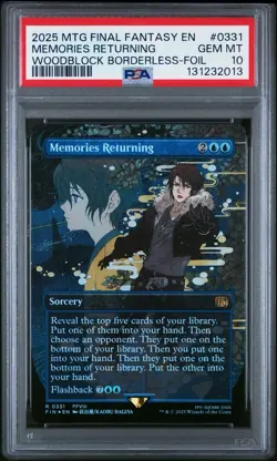 2025 MTG Memories Returning (Borderless) Foil 0331 Final Fantasy PSA 10 - Image 1