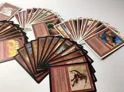 (55) MTG Red Bulk Lot 1994-2003 White & Black Old Border Magic: The Gathering - Image 3