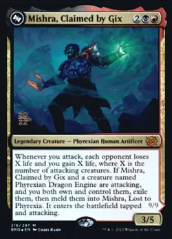 [1x] Mishra, Claimed by Gix - Foil - Prerelease Promo Near Mint, English BRO Pro - Image 1