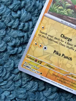 PIKACHU 025/165 Scarlet & Violet 151 Set - REVERSE HOLO Pokemon Card - NM - Image 3