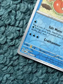 KRABBY 098/165 Scarlet & Violet 151 Set - REVERSE HOLO Pokemon Card - NM - Image 3