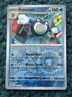 POLIWRATH 062/165 Scarlet & Violet 151 Set - REVERSE HOLO Pokemon Card - NM - Image 1
