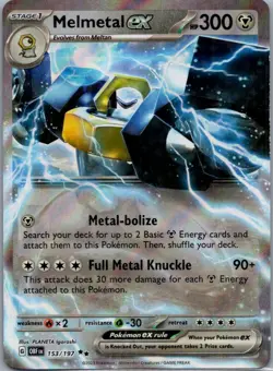 Melmetal ex 153/197 Double Rare Obsidian Flames Pokemon Near Mint - Image 1