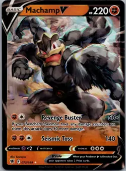 Machamp V 072/189 Holo Rare V Astral Radiance Pokemon Near Mint - Image 1