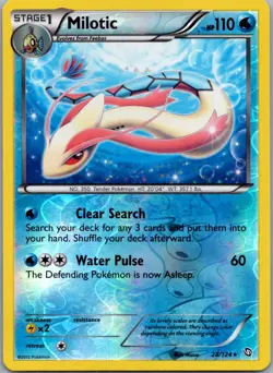 Milotic 28/124 Holo Rare Dragons Exalted Pokemon Reverse Holo Lightly Played - Image 1