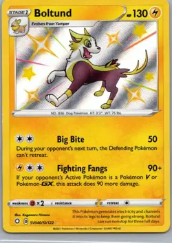Boltund SV040/SV122 Rare Shiny Shining Fates Shiny Vault Pokemon Near Mint - Image 1
