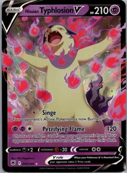 Hisuian Typhlosion V 053/189 Holo Rare V Astral Radiance Pokemon Near Mint - Image 1
