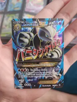 NEAR MINT!!! Pokemon TCG M Mega Mewtwo EX Ultra Rare Holo Card 159/162 - Image 1