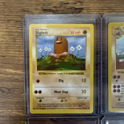 Pokemon TCG Base SHADOWLESS Lot 4 Diglett Dugtrio Sandshrew Magmar NM - Image 2