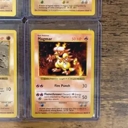 Pokemon TCG Base SHADOWLESS Lot 4 Diglett Dugtrio Sandshrew Magmar NM - Image 5