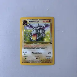 Pokemon TCG Aerodactyl Fossil Holo Card 1/62 Unlimited Rare LP Condition - Image 1