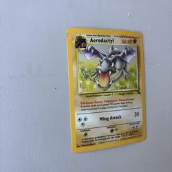 Pokemon TCG Aerodactyl Fossil Holo Card 1/62 Unlimited Rare LP Condition - Image 3