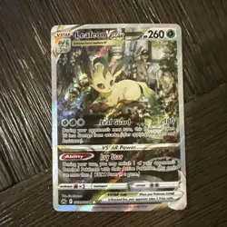 2023 POKEMON SWORD AND SHIELD CROWN ZENITH GG35 FULL ART/LEAFEON VSTAR HOLO - Image 1