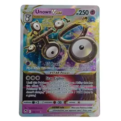 Unown VSTAR 066/195 Ultra Rare Silver Tempest Pokemon Card Sword & Shield NM - Image 1