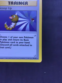 Pokemon Cards: Base Set Shadowless Rare: Scoop Up 78/102 - Image 4