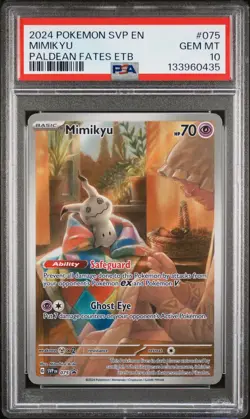 2024 POKEMON SVP EN-SV BLACK STAR PROMO #075 MIMIKYU PSA 10 - Image 1