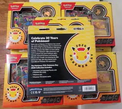 LOT of (6) 2026 Pokemon Day 30th Anniversary Collection Box W Phantasmal & MEGA - Image 4