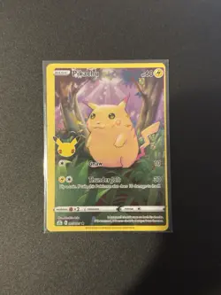 MISCUT ERROR Pikachu Celebrations 005/025 Holo Rare Pokemon TCG NM - Image 1