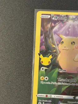 MISCUT ERROR Pikachu Celebrations 005/025 Holo Rare Pokemon TCG NM - Image 2