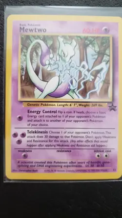 Mewtwo #12 Black Star Promo Pokemon TCG WOTC LP - Image 1