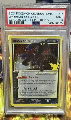 Pokemon Celebrations Umbreon-Gold Star #17 PSA 9 Mint - Image 1