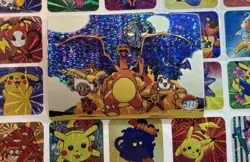 Pokemon Charizard Vintage Pocket Monsters Vending HOLO Prism Sticker Nintendo - Image 2