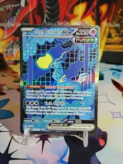 Pokemon TCG Iron Crown EX 158/131 Special Illustration Rare Prismatic Evolutions - Image 1