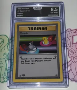 Pokemon - Tausch - AOG 8.5 - 1999 1st Edition Base Set - DE - Vintage Grading - Image 1