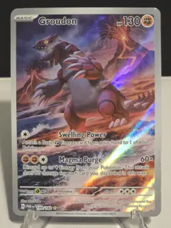 Groudon FA Illustration Rare 199/182 - Paradox Rift 2024 Pokemon TCG NM/MT - Image 2