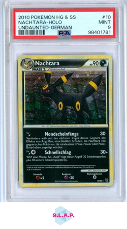 NACHTARA POKEMON 10 2010 UNDAUNTED HOLO GERMAN PSA 9 - Image 1